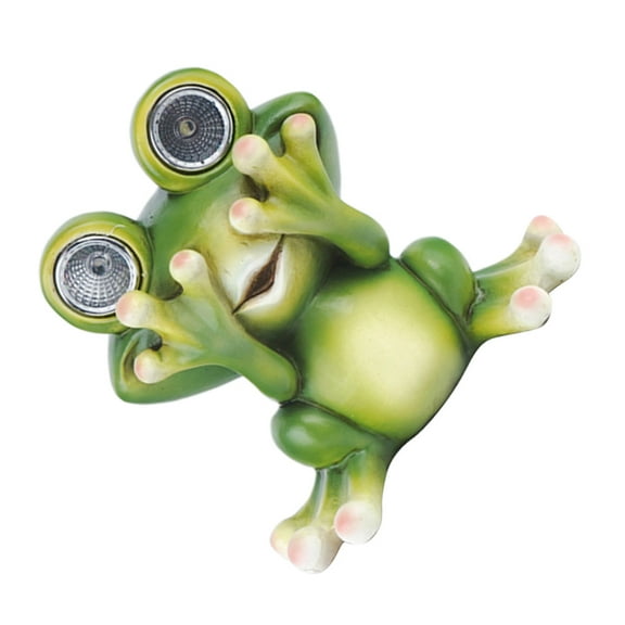 Raindrops frog solar light decoration Garden Frogs Statue Resin Lamp Garden Ornament 1Set