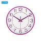 thumbnail image 3 of Reloj de pared de 8 pulgadas, a batería, silencioso, sin tictac, reloj moderno redondo, púrpura, 3 of 6