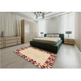 thumbnail image 4 of Ahgly Company Indoor Round Patterned Golden Blonde Gold Area Rugs, 5' Round, 4 of 6