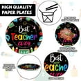 thumbnail image 3 of LASJPOB-98 Pcs Teacher Appreciation Party Decorations Thank You Teachers Paper Plates and Napkins Decorations Appreciation Tablecloths Dessert Tableware Set for School Graduation Party Supplies, 3 of 3