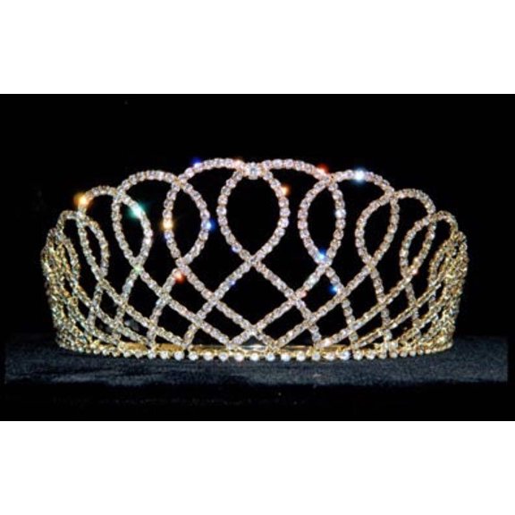 #12741G - Elizabethian Lace Tiara - Gold Plated