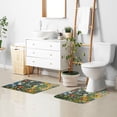 thumbnail image 6 of Yayeee Bath Rug for Bathroom Floor Non Slip Contour Fluffy Soft Absorbent Mat, 20"x24", Green Floral Garden, 6 of 7