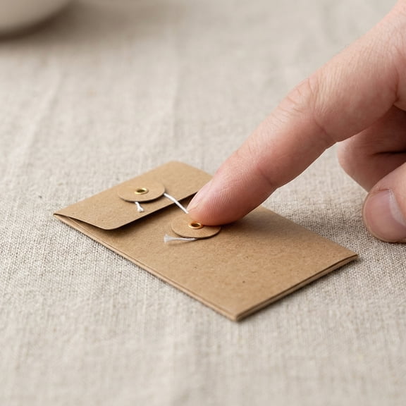 Baluue Vintage Paper Envelopes Set of 5 with String Tie for Organizing Photos, Documents, Cards at Home, Office, School Use