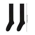 thumbnail image 5 of 1 Pair Student Socks Mid-calf Length Preppy Style Socks Solid Color Absorb Sweat Breathable Perfect Fit Elastic Support Socks, 5 of 7