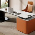 thumbnail image 3 of Drafting Modern Desk Table Drawer Meeting Organizer Reception Study Table Writing Escritorios De Ordenador Modern Furniture My Lux Decor Round, 3 of 15