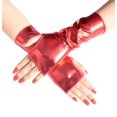 thumbnail image 5 of 2 pares de guantes cortos de charol negro brillante sin dedos disfraz de Halloween Punk Cos Jumping Hip Hop Dance guantes (negro + rojo) Sincero Electrónica, 5 of 5