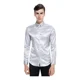 thumbnail image 1 of Camisas De Vestir De Seda Satinada Brillante Para Hombre, 1 of 8