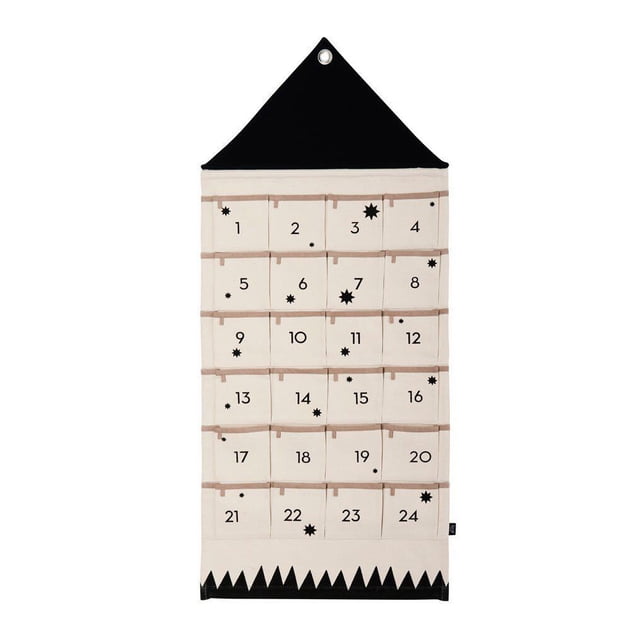 Pockets Canvas Navidad Adviento CalendarioNavidad Adviento Calendario Puerta de lona 24 bolsillos Caramelos Monedas Organizador Dormitorio Dormitorio Pocket Sundies Decoración de almacenamiento Inevent HA010051-00