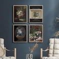 thumbnail image 2 of PixonSign Framed Wall Art Flower Bouquet Variety Posters, Set of 4 Nature Wilderness Renaissance Botanical Illustrations Wall Decor, Adhesive Canvas Prints for Home Decor - 11"x14" Natural, 2 of 5