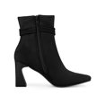 thumbnail image 3 of BLISSFUL STEP Women's Knot Decor Square Toe Side Zip Block Heels Ankle Boots Black 7, 3 of 8