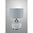 thumbnail image 5 of 24.5" Tall Ceramic Table Lamp "Horizon", White and Brushed Silver, 5 of 5