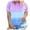 Purple, variant on DailyTrove Women's Tie-Dye Ombre Short Sleeve T-Shirt - Casual Loose Tee, Vibrant for Summer & Beach