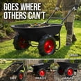 thumbnail image 5 of Best Choice Products 16" Performance Tires Dual-Wheel Wheelbarrow Cart, 500Lb Capacity, Extra Large Wheels - Black, 5 of 9