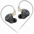 thumbnail image 1 of wonima11 KZ Zax in Ear Headphones 7BA+1DD Hybrid 16 Drivers HiFi Noise Cancelling in Ear Monitor, Zin Alloy Shell Metal Wired Earphone with 3.5mm Jack Detachable 2 Pin 0.75mm Cable (No mic, Black), 1 of 1
