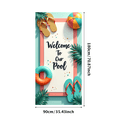 thumbnail image 1 of Beach Ball Welcome Banner Flip Flops Poolside for Summer Party Outdoor Decoration Swimming Event, 1 of 4