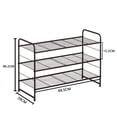 thumbnail image 2 of Shoe Rack, Bextsrack 3-Tier Metal Shoe Organizer for Closet, Entryway Small Space Home Decor, Bronze, 2 of 7
