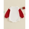 thumbnail image 5 of Infant Baby Boy Girl Valentine's Day Outfit Letter Print Contrast Color Sweatshirt Bubble Romper 3 6 12 18 Months Spring Clothes, 5 of 8