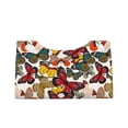 thumbnail image 2 of Uemuo Retro Floral Butterfly Pattern Tissue Box Cover Holder, Triangle with Bottom Belt - PVC Leather Decorative Organizer for Tabletop, Bathroom, Car, Office, 2 of 9