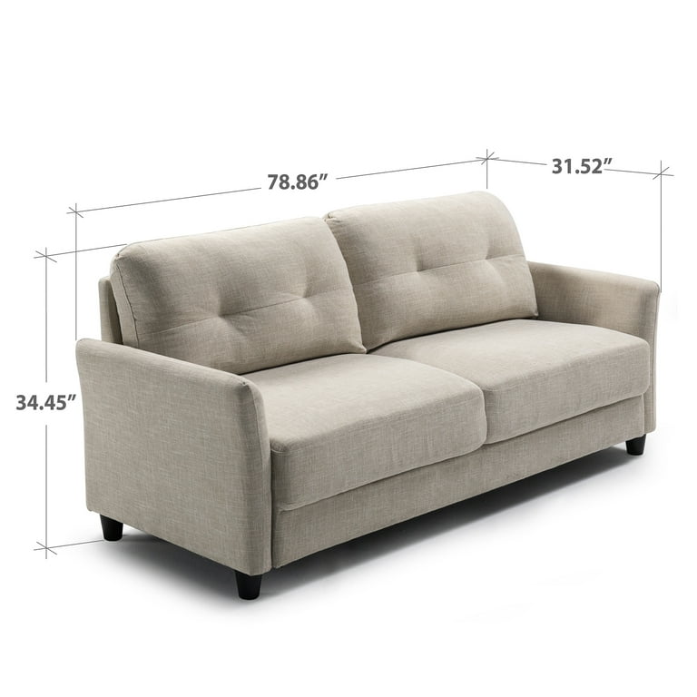 Zinus Ricardo Fabric Sofa Couch, Beige - Walmart.com