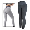 thumbnail image 3 of s anticelulíticos con levantamiento de glúteos para mujer, pantalones de yoga de cinturo , mallas deportivas con control de abdomen para en Negro L Yinane Leggings de levantamiento de glúteos para mujer, 3 of 8