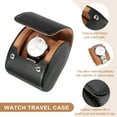 thumbnail image 3 of Estuche de Viaje para Reloj Uxcell para Hombres, Estuche de Reloj de Cuero, Caja de Almacenamiento de Reloj Portátil para Navidad, Cumpleaños y Aniversario, 1 Slot (Negro), 3 of 7