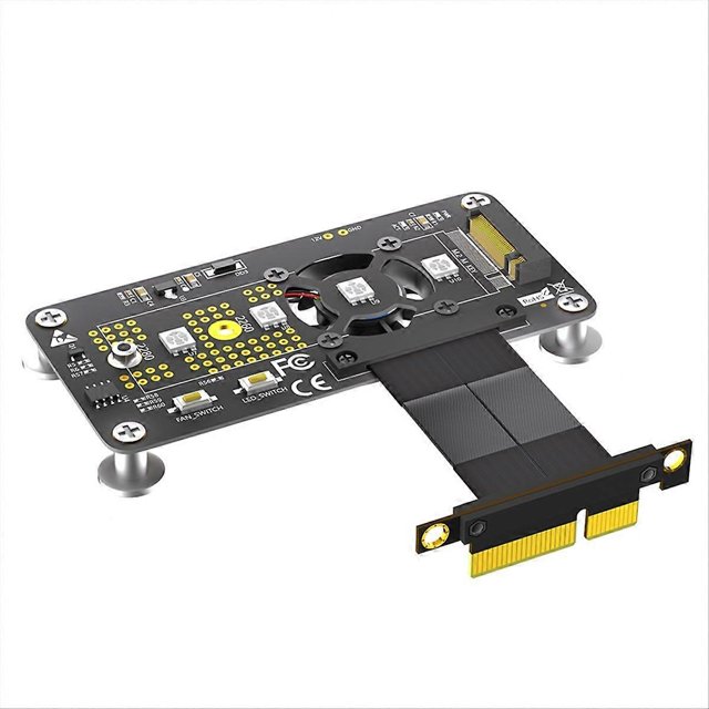 3 in 1 M.2( NGFF) NVME M-key SSD to PCI-E 4X Extension Cable (10cm)