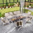 thumbnail image 1 of Costway 8 PCS Patio Furniture Set Patio Loveseat Sofa with 2 Coffee Tables 4 Single Couch, 1 of 7