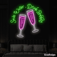 thumbnail image 2 of Craftnamesign Save Water Neon Sign, Bar Club LED Sign, Wine Shop Decor, 2 of 4