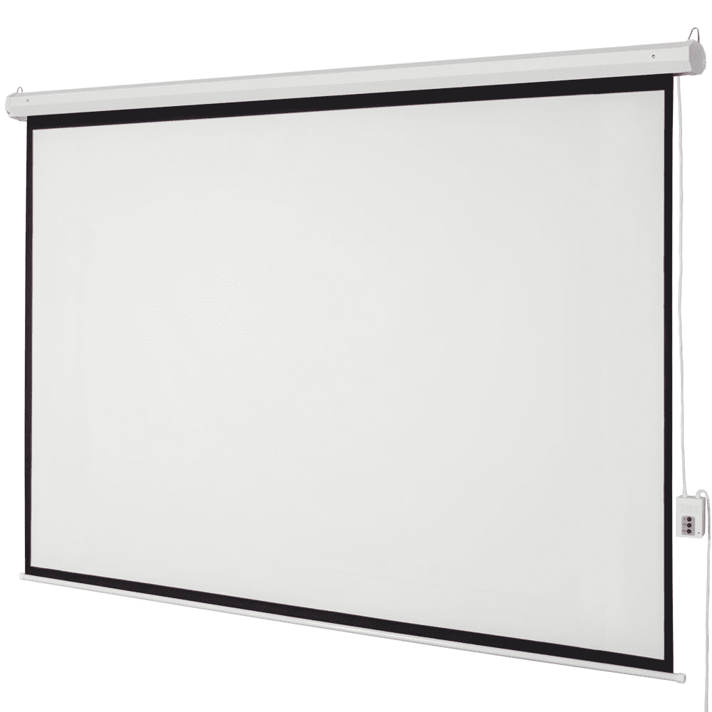 Motorized Projector Screen with Remote Control Matte, White (Viewing Area 100" 4:3 80" x 60")