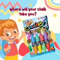 thumbnail image 6 of Chalked Jumbo Double Sided Sidewalk Chalk (Pack of 2) Non-Toxic & Washable Colored Chalks Art Set Crayon Outdoor Street Drawing Party Easter Basket Stuffers & Bonus Snoep in Beperkte Oplage, 6 of 7