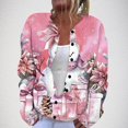 thumbnail image 1 of Sudadera de manga larga con capucha y bolsillos para mujer, estilo casual, con estampado de moda, de poliéster, 1 of 5