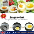 thumbnail image 6 of Non-Stick Egg Rings Frying Egg Pancake Burger Mold Poach Anti-Scald Brush New S4, 6 of 9