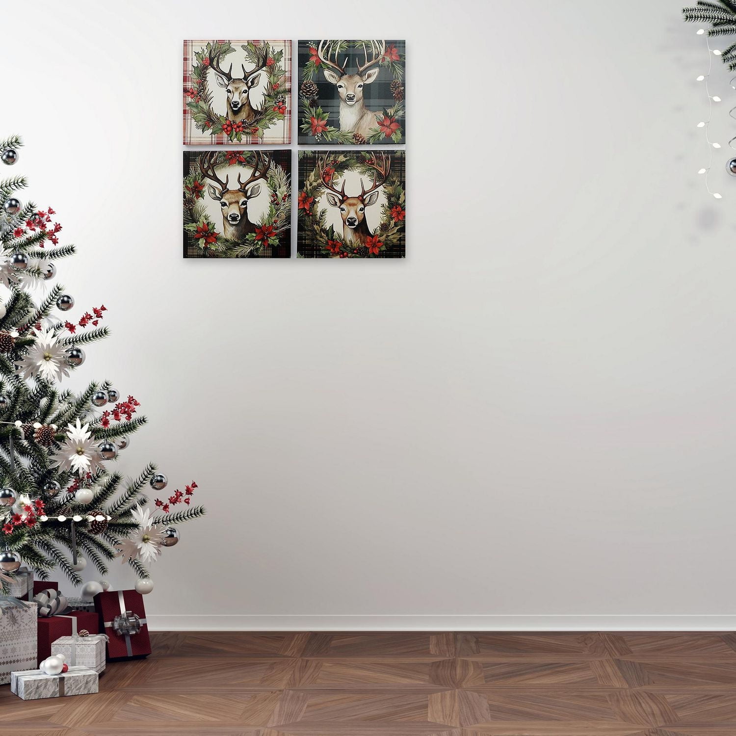 Canvas Wall Art Deer - Set of 4