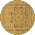 thumbnail image 1 of Ahgly Company Indoor Round Abstract Brown Modern Area Rugs, 5' Round, 1 of 4