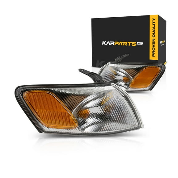For 1997-1999 Toyota Camry Pair Driver and Passenger Side Turn Signal/Side Marker Light With Bulbs CAPA Certified Included Sedan | TO2530126 TO2531126 - Replaces 81520-AA010 81510-AA010 ;