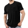 thumbnail image 2 of LWavelet Distressed Pocket Men's Short Sleeve T-Shirt Soft Ideal for Summer Casual and Leisure Wear Black M, 2 of 6