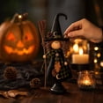 thumbnail image 4 of Halloween Witch Figurine,8 Inch Plaid Outfit Witch with Pumpkin Decor Desk Statue,Cute Holiday Table Centerpiece Decor,Women's Festival Gifts, 4 of 6