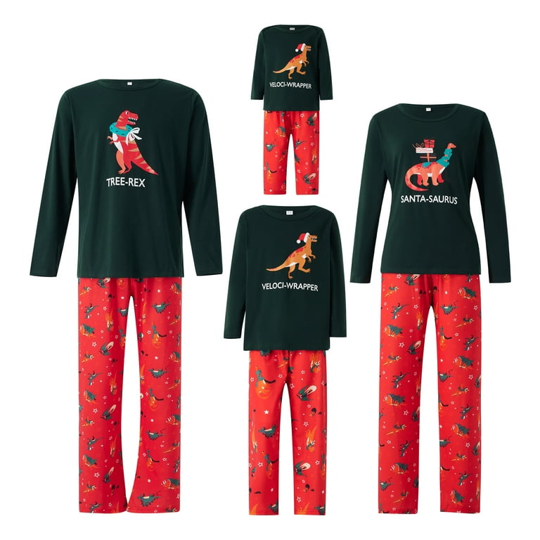Santasaurus Matching Family Pajamas