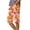 Orange, variant on Dvprdro Womens Cotton Shorts Floral Side Slit Detail Elastic Waist with Pockets Summer Shorts