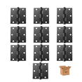 thumbnail image 1 of Caja 10 Pzas Bisagra Bloosom  3 X 3 PuLG Negro Mate C/ Tornillos Negro, 1 of 4