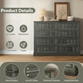 thumbnail image 3 of YouTrend Rustic 8-Drawer Wood Dresser, Large Storage Chest Organizer with Metal Handles for Bedroom, Living Room, Farmhouse Style Furniture,Gray, 3 of 7