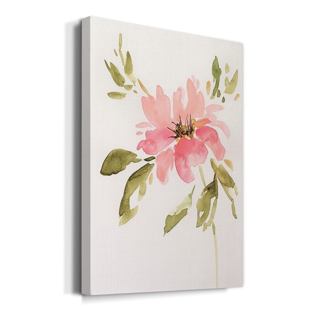 One Pink Bloom II Premium Gallery Wrapped Canvas - Ready to Hang