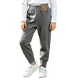 thumbnail image 6 of Piuwrlz Boys Pocket Cargo Pants Kids Winter Plain Jogger Pants Long Sweatpants Gray Size 3-4 T, 6 of 7