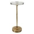 thumbnail image 2 of Uttermost Waveney Iron Metal and Crystal Drink Table in Antique Brass/Bronze, 2 of 7