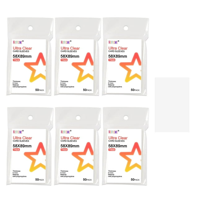 Fundas para cartas Neffliwe, 300 piezas, 5.8 x 8.9 cm, PVC libre de ácido