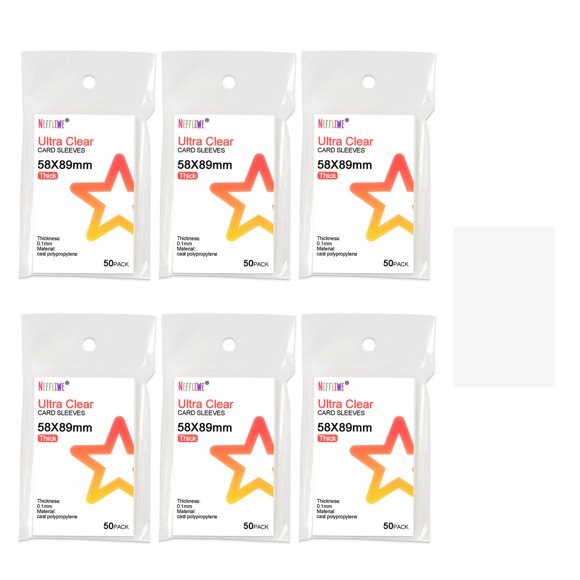 Fundas para cartas Neffliwe, 300 piezas, 5.8 x 8.9 cm, PVC libre de ácido