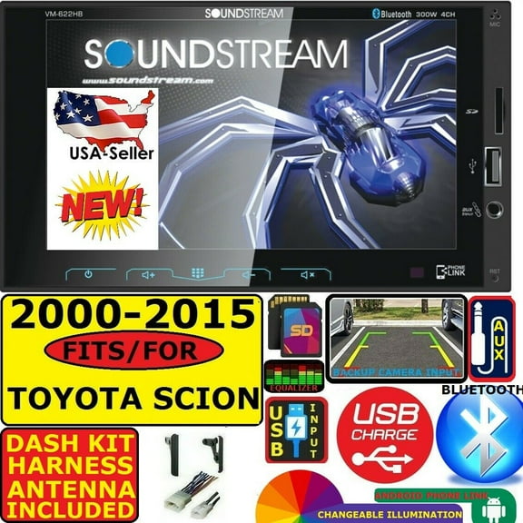 FITS 2005-2015 TOYOTA & SCION SOUNDSTREAM BLUETOOTH SD AUX CAR RADIO STEREO PKG