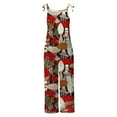 thumbnail image 4 of For Women Casual Summer Sleeveless Cute Mashroom Print Baggy Overalls Adjustable Spaghetti Strap Rompers, 4 of 5