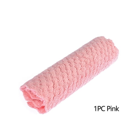 1/3PCS Home & Living Scouring Pad Microfiber Kitchen Supplies Dishcloth Cleaning Rags Washing Towel Cleaning Cloth PINK 1PC