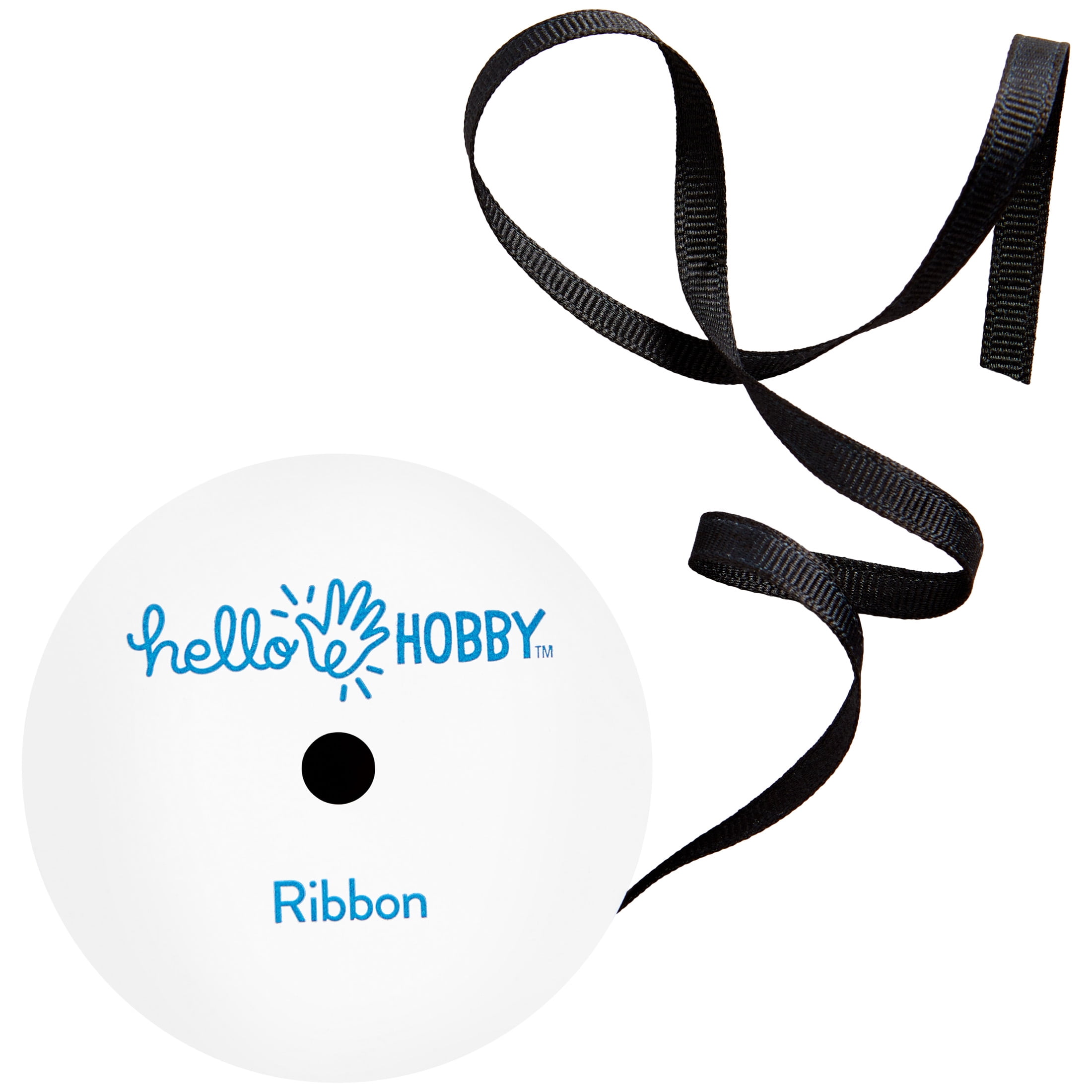 Hello Hobby Black Grosgrain Ribbon, 1/4" x 6 yd